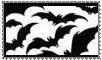 Black Bats On White Background