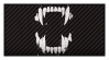 Drawing Of Teeth With Fangs On Black Background